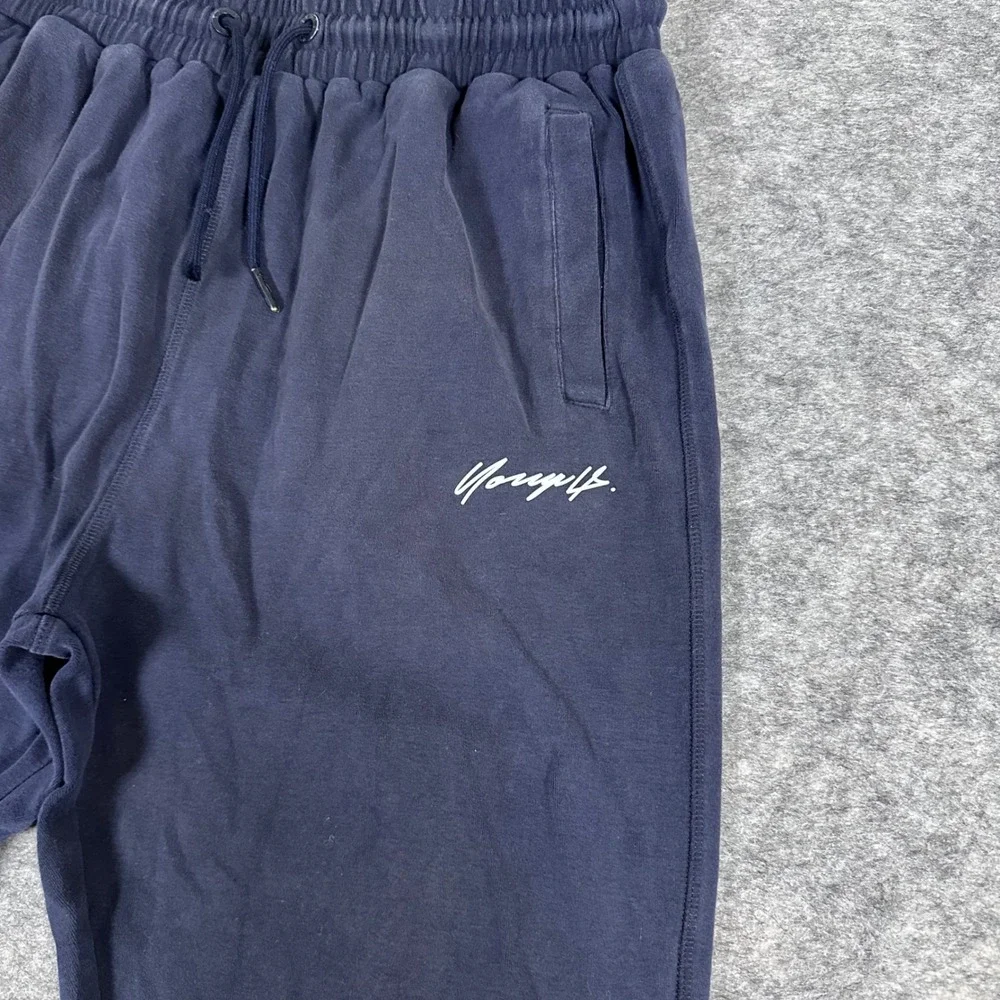 YoungLA Joggers Mens XL Navy Blue Tapered Sweatpants‎